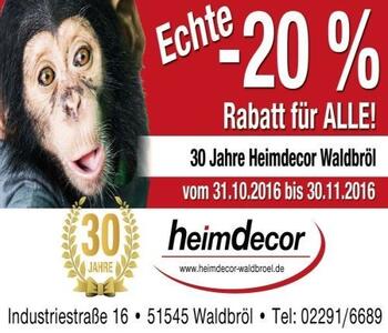 Ein Werbebanner - 20% für alle